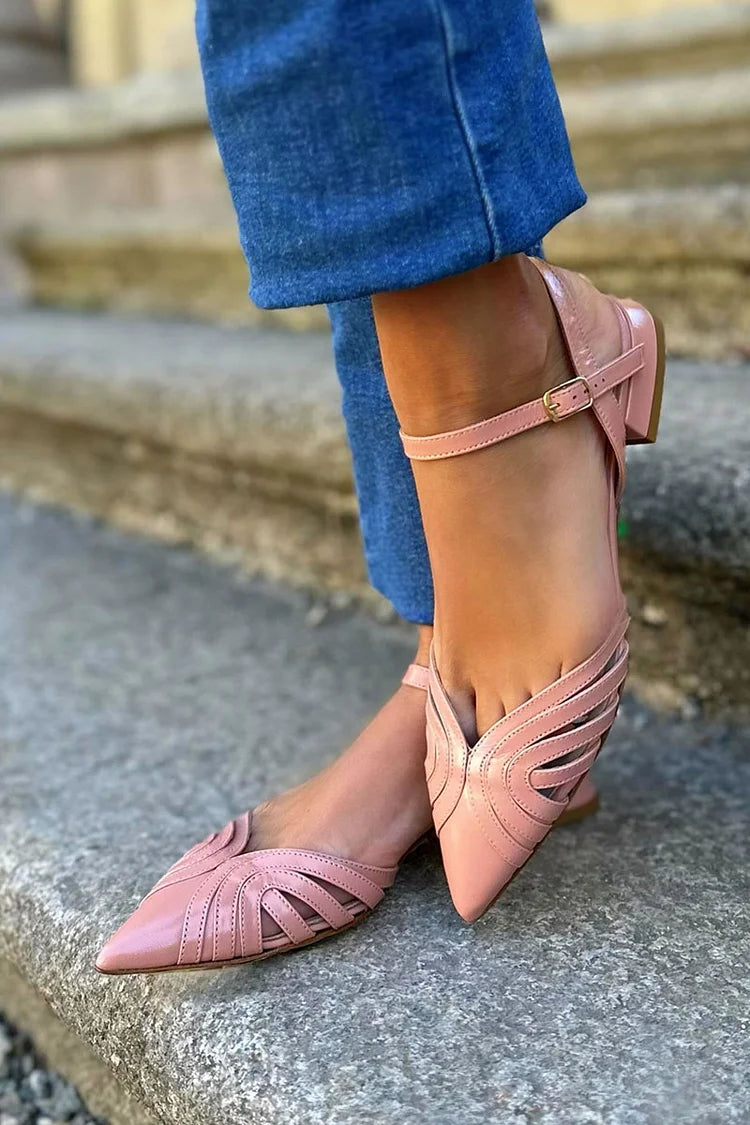 Pointed Toe Hollow Out Flats