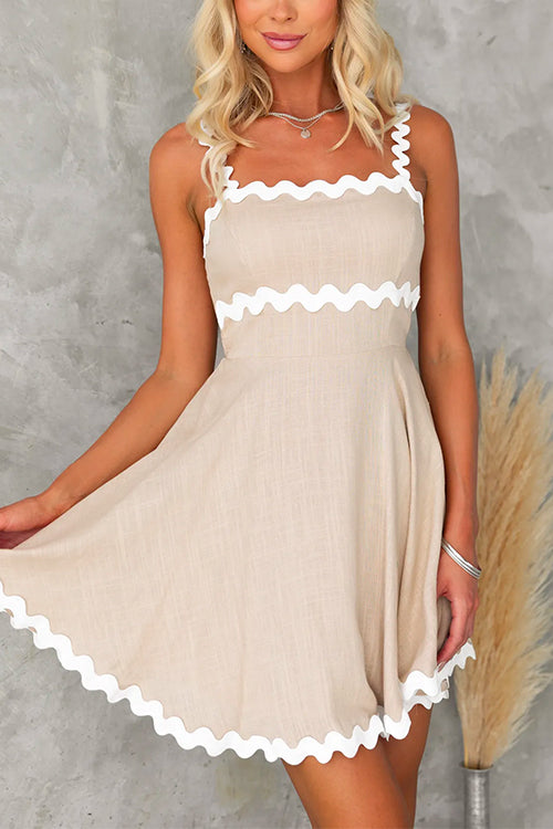 Ric Rac Trim Waisted Cami Sundress