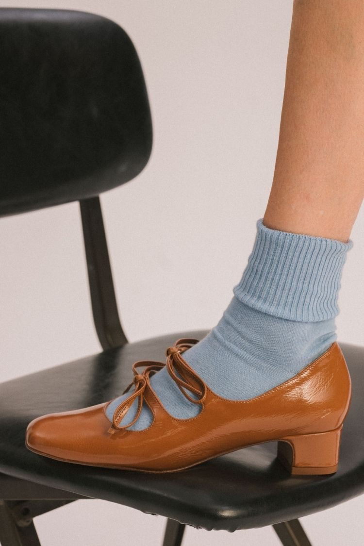 Lackleder Schleife Detail Chunky Heels [Vorbestellung]