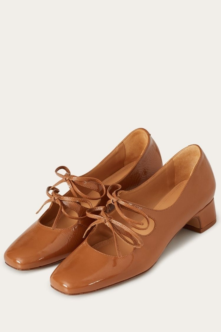 Lackleder Schleife Detail Chunky Heels [Vorbestellung]