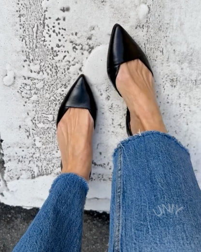 Pointed Toe Slingback Slip-On Flats [Pre Order]