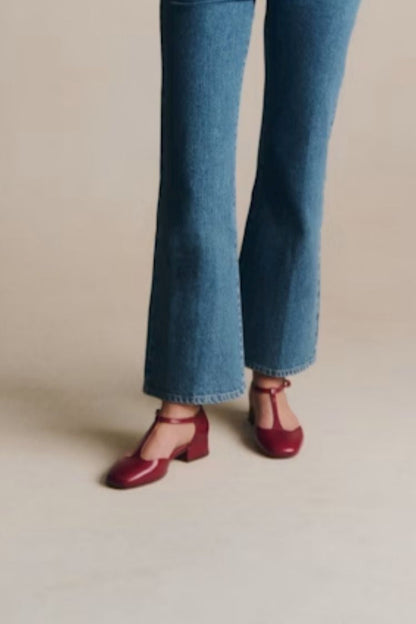 Retro T-Strap Square Toe Block Heels [Pre Order]