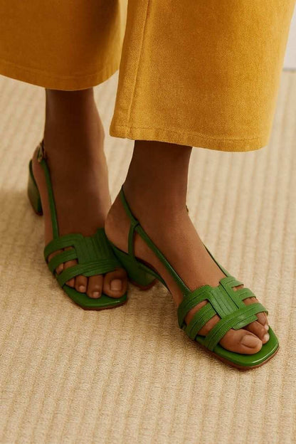 Strappy Slingback Block Heel Sandals [Pre Order]