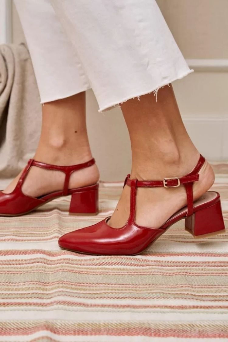 Patent T-Strap Block Heels [Pre Order]