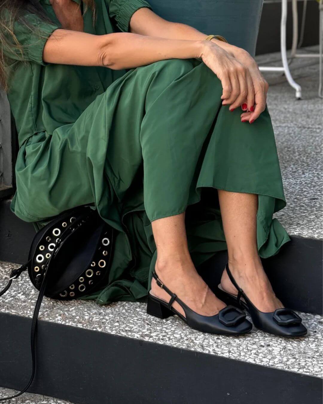 Square Buckle Pointy Flats [Pre Order]