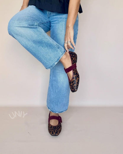 Leopard Print Mary Jane Spangenschuhe [Vorbestellung]