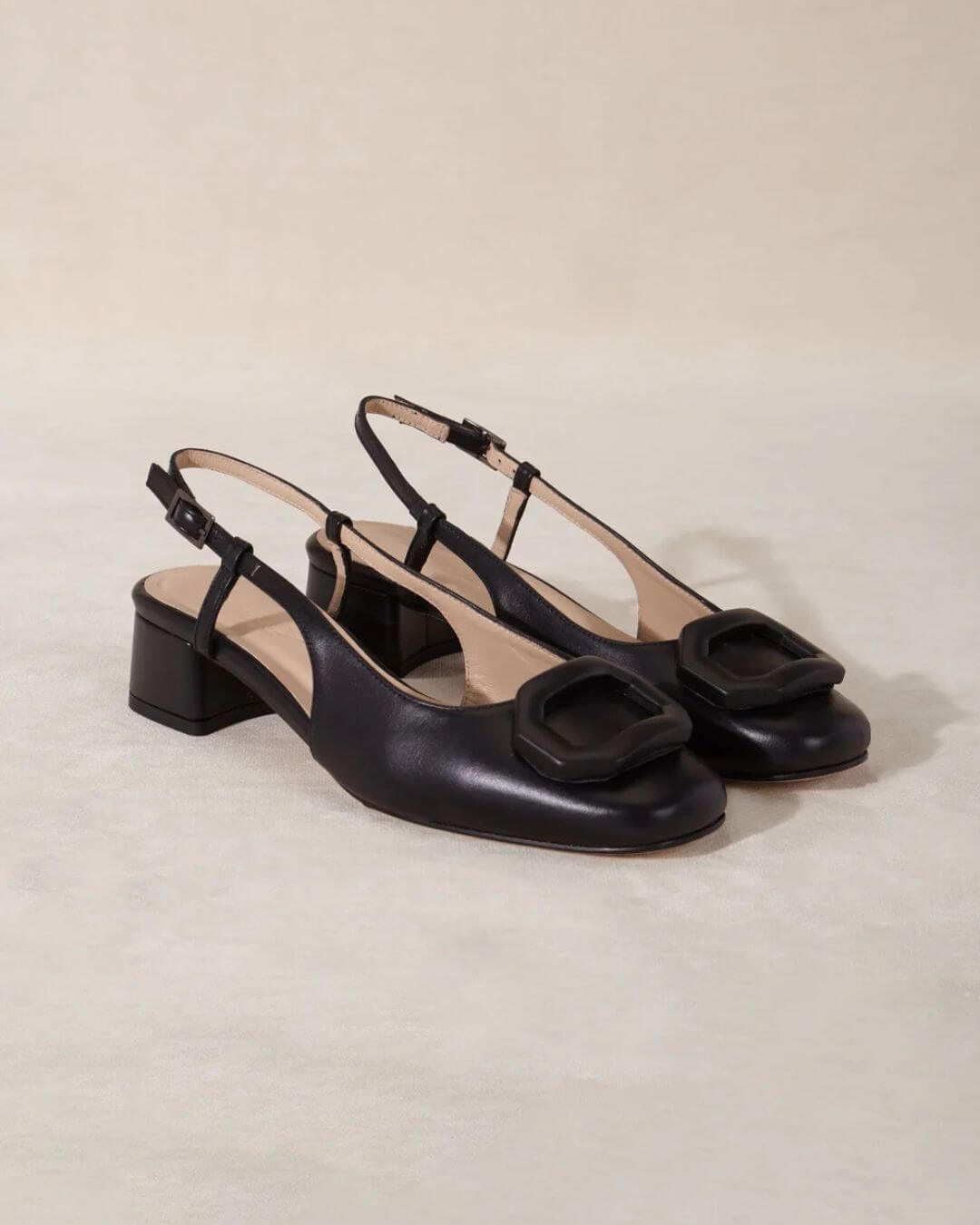 Square Buckle Pointy Flats [Pre Order]