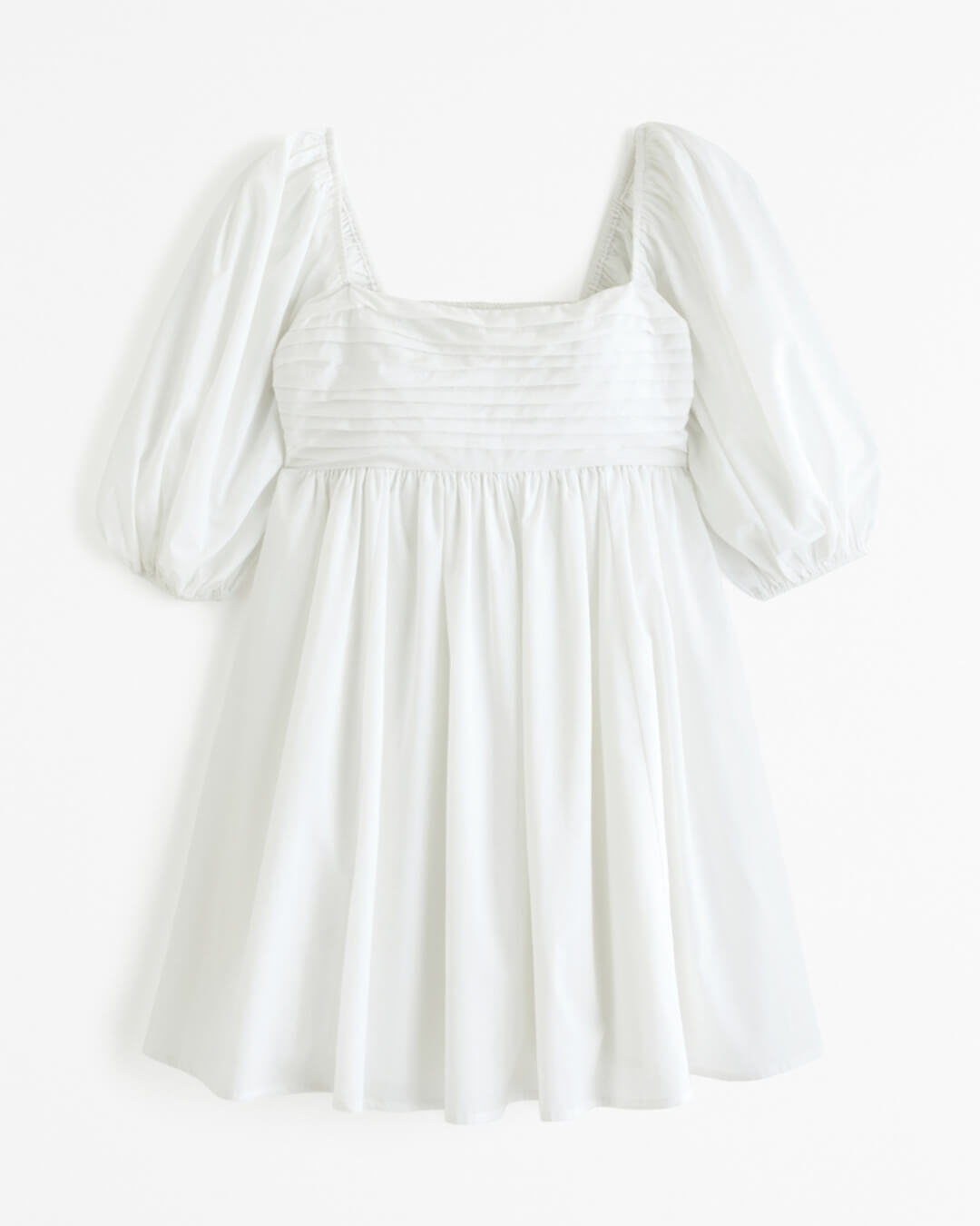 Mini-Kleid mit Puffärmeln und Blumenmuster und hoher Taille