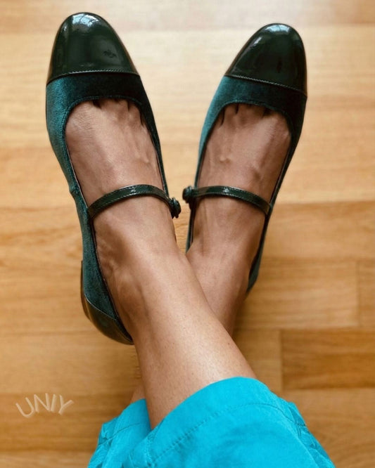 Velvet Mary Jane Flats [Pre Order]
