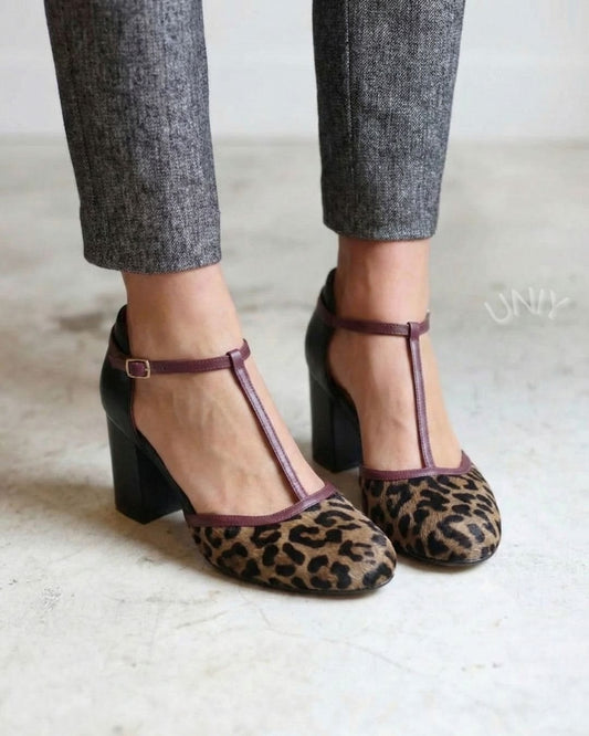 T-Strap Mary Jane Block Heel Pumps [Pre Order]