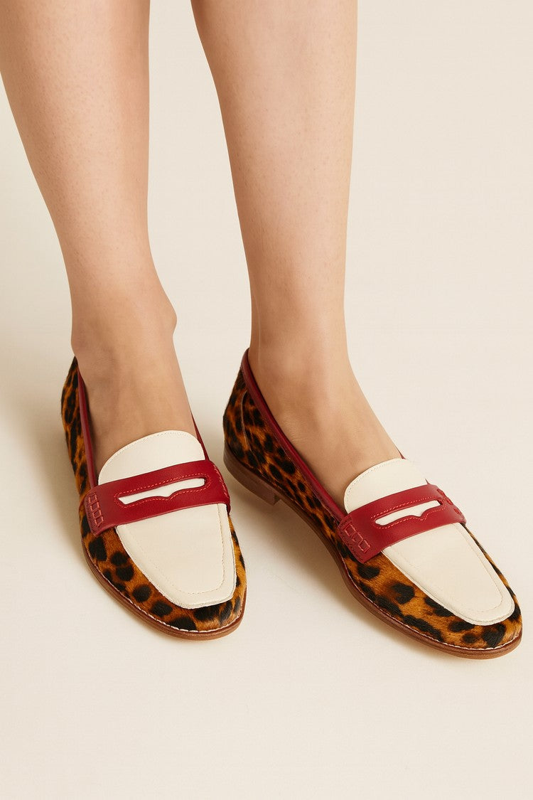 Leather Strap Pointed Toe Loafers [Pre Order]