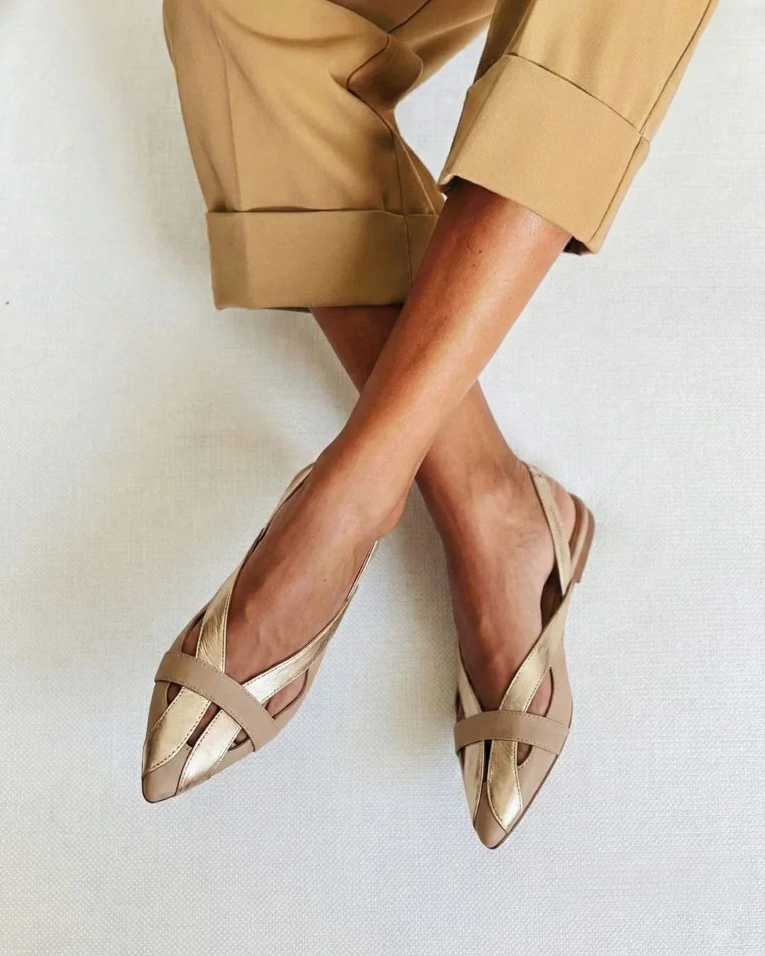 Pointed Toe Slingback Ballet Flats