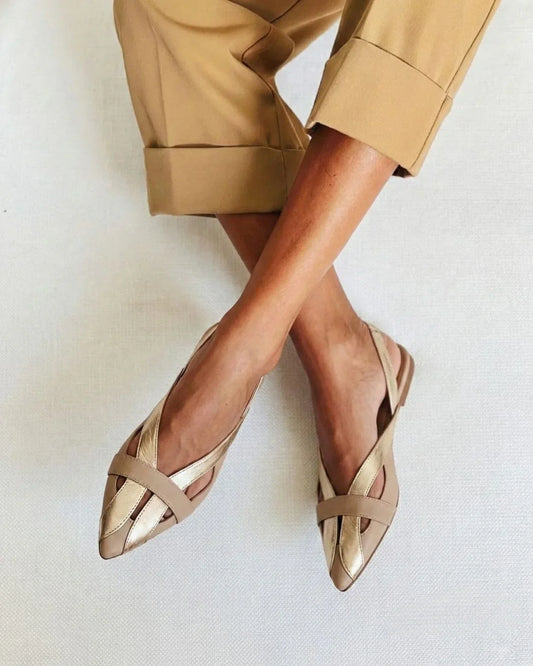 Pointed Toe Slingback Ballet Flats